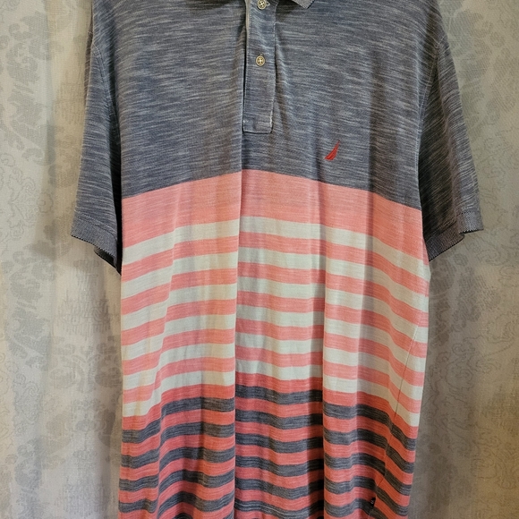 Nautica Men's Short-Sleeve Colorblock Cotton Polo Shirt Size XL - Picture 2 of 7